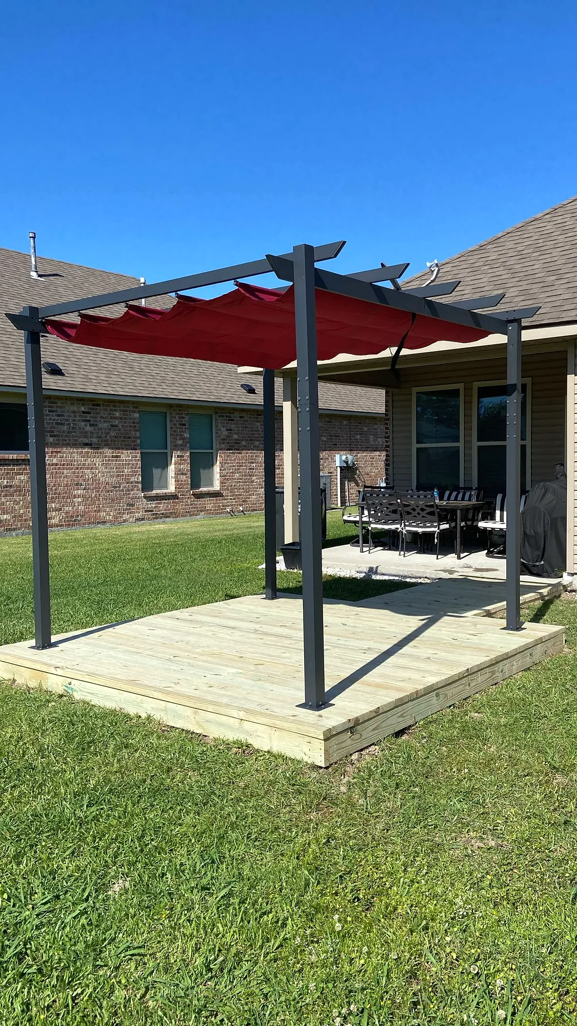 Pergola on a new deck